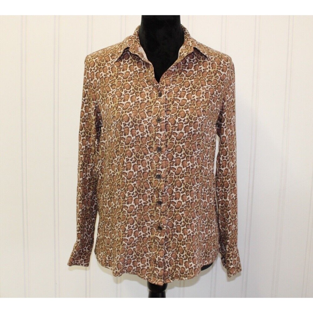 Betabrand Ruth Bader Ginsburg Leopard Print Girlfriend Shirt Size Small S